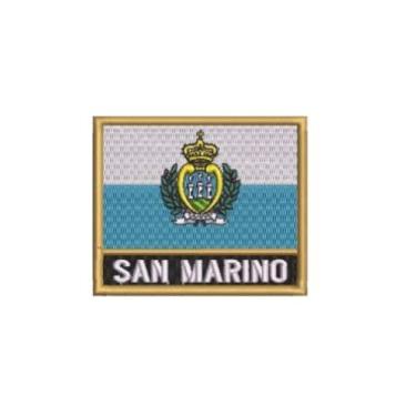 Imagem de BP0091N-001 Bandeira San Marino Patch Bordado 7,5×6,3cm (D-Arquivo Matriz para bordar.)