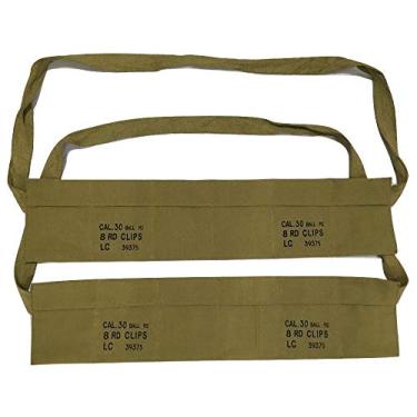 Imagem de Warcraft Exports (Pacote com 2) Bandoleira de tecido de algodão do exército dos EUA da Segunda Guerra Mundial para capa de tecido de algodão M1 Garand (EUA Olive)