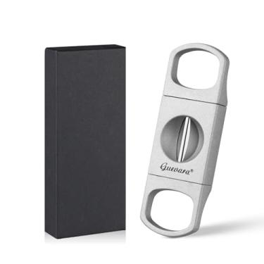Imagem de Cortador de charutos em V - Lâmina de aço inoxidável em forma de V para charutos de até um grande calibre de anel 60+, suporte de charuto - Design ergonômico de alta qualidade e caixa de presente