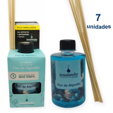Imagem de Kit 7 Aromatizador Ambiente de Flor de Algodão 280ml Difusor Vareta Se