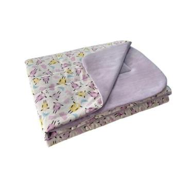 Imagem de Colcha Cobreleito Infantil Estampada Cama Júnior 100% Algodão Ovelhinh