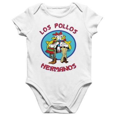 Imagem de Body Bebê Algodão Los Pollos Hermanos - Foca na Moda, Branco, P