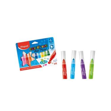 Imagem de Caneta hidrográfica color peps mini jumbo com 12 cores mape - MAPED