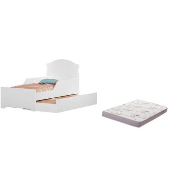 Imagem de Cama Infantil Livia Com Proteção Auxiliar com 1 Colchão - Maalistore, 