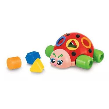 Imagem de Joaninha Brinquedo Educativo Didático Encaixe Bebe Infantil - gulliver