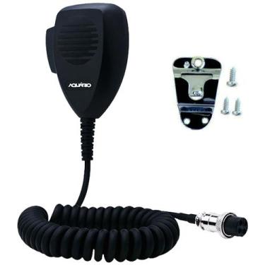 Imagem de Microfone PTT Px 4 Pinos Original Aquário Rp-04 + Suporte Inox - AQUAR
