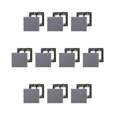 Imagem de Kit 10 Placa/Espelho 4X4 Cega 618510CZ+ Pial Plus+ Legrand C Suporte -