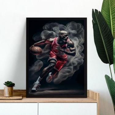 Imagem de Quadro Decorativo Basquete - Jogador 24x18cm - com vidro - Quadros On-