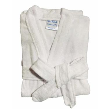 Imagem de Roupão de Banho Briza Veludo Adulto 100% Algodão Manga Curta Tam Único