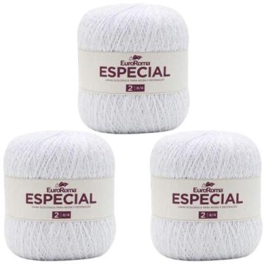 Imagem de Kit 3 Barbante EuroRoma Especial 500g 1700M Fio n 2 Crochê, 3 Unidades