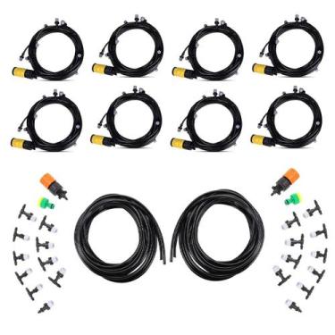 Imagem de Mangueira climatizadora Sistema Irrigacao Kit 10 Und Jardim Grama 10 M