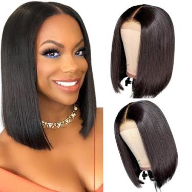 Imagem de Peruca Front Lace Lisa 40cm Curta Aplique Fibra Orgânica - mhair