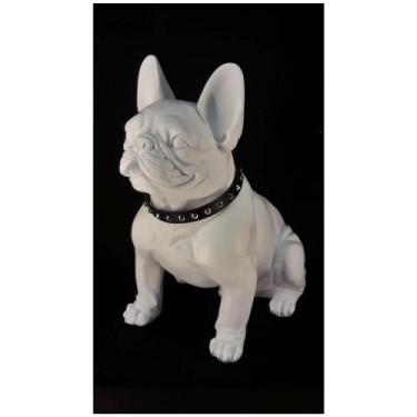 Imagem de Escultura Decorativa Cachorro Bulldog Branco  Formosa - LUXdécor casa 