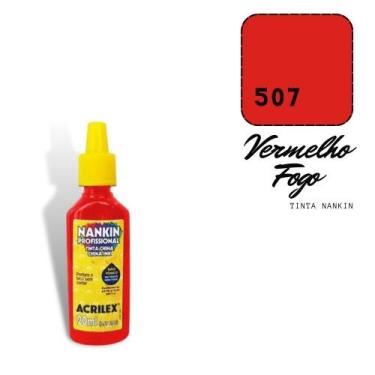 Imagem de Nankin Profissional Acrilex 20ml Vermelho Fogo