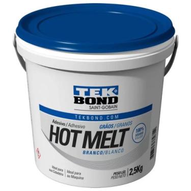 Imagem de Cola Adesiva Branca Hot Melt Tek Bond Para Coladeira 2,5 KG - tekbond