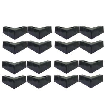 Imagem de Pé Cantoneira Canto Preto Plástico Sofá Puff Poltrona - Jthome, 16