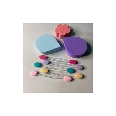 Imagem de Kit com 05 pincéis e 03 esponjas beauty tools