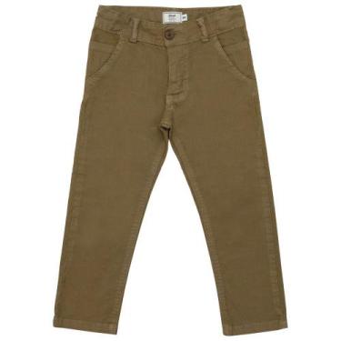 Imagem de Calça Infantil Look Jeans Sarja Chino Collor - CAQUI - M, M, Caqui