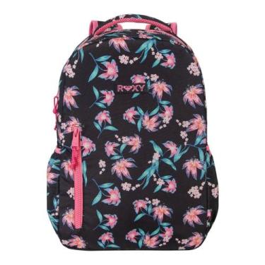 Imagem de Mochila Roxy Bloom Preto com Rosa, Único, Preto