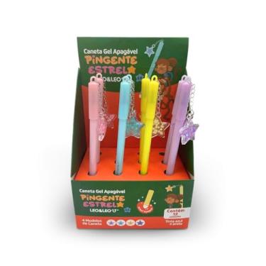 Imagem de CANETA GEL APAGAVEL 0.5 COM PINGENTE ESTRELA - DISPLAY C/ 12 UND LEO&LEO