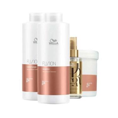 Imagem de Kit Wella Pro Fusion Profissional - Sh E Cond E Másc E Óleo - Wella Pr