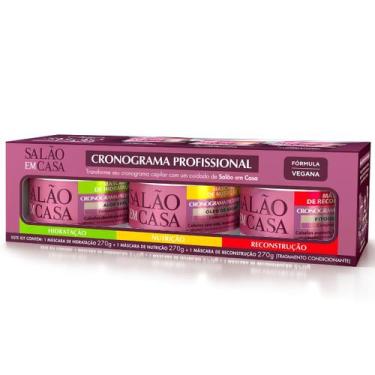 Imagem de Kit Eico 3 Máscaras Salão em Casa Cronograma Profissional 270g