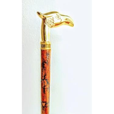 Imagem de Bengala vintage SX Nautical Instruments com alça em forma de águia