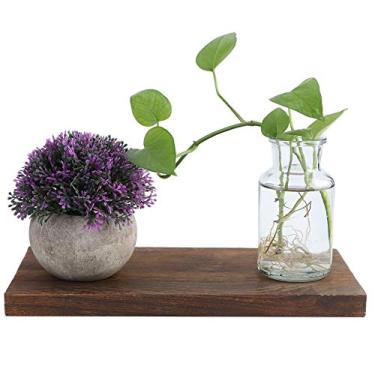 Imagem de Prateleiras Flutuantes para Parede, Prateleiras de Madeira Rústica Montadas na Parede Com Ferramentas de Instalação, Prateleira de Parede para Banheiro, Quarto, Decoração de Sala