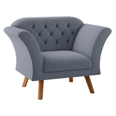 Imagem de Poltrona Decorativa Roseira Inca Chumbo