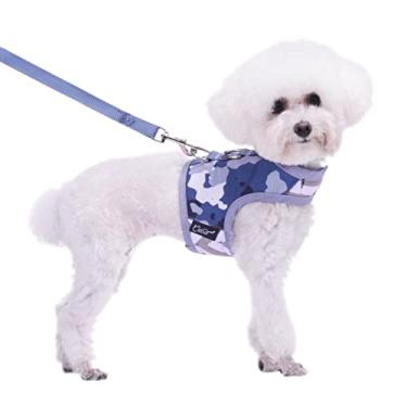 Imagem de Conjunto de coleira e coleira para cães pequenos para o inverno, colete acolchoado macio ajustável para poodle, pomerânia, chihuahua, minlature pinscher abaixo de 3,6 kg, camuflagem urbana