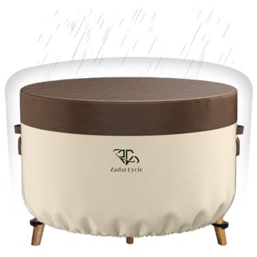 Imagem de Zadst Cycle Capa de Mesa de 110" de Diâmetro À Prova D'Água, Capas de Mesa Redondas para Móveis de Pátio, Capa de Mesa Redonda Resistente 600D para Anti-Uv, Resistente A Rasgos, Resistente À Água, Ext