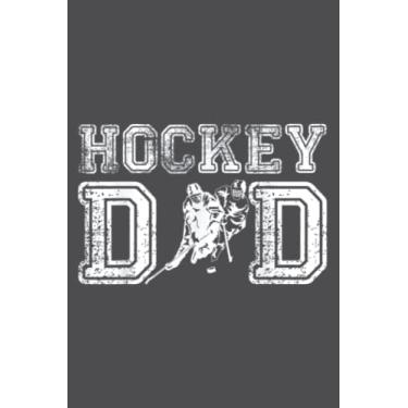 Imagem de Vintage Ice Hockey Dad Player Daddy Father's Day Cool: Study Notebook, 6 x 9 inches, 120 pages