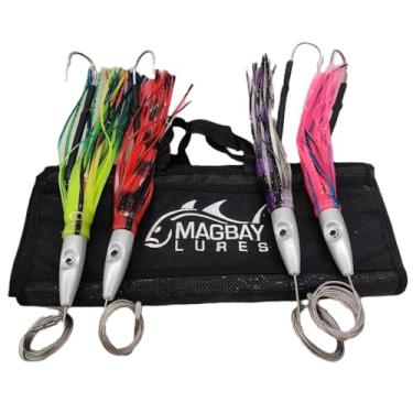 Imagem de Conjunto de pesca Torpedo Speed Wahoo com bolsa de isca + iscas Wahoo com fio e cabo
