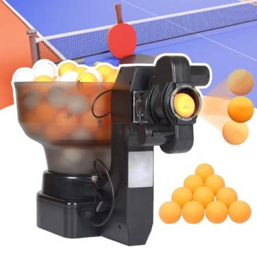 Imagem de Robô De Tênis De Mesa, Máquina De Bolas De Pingue-Pongue, Robô De Treinamento De Tênis De Mesa, 36 Tipos De Bolas Giratórias, Com 100 Bolas De Pingue-Pongue, Para Treinamento