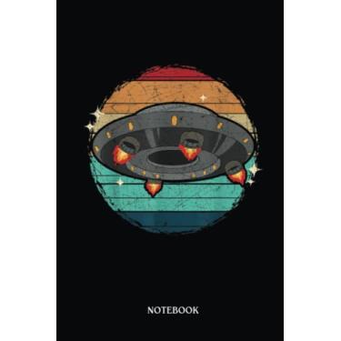 Imagem de Alien Notebook: Retro Alien Unidentified Flying Object Extraterrestrial Ufo | Alien Journal, Lined Journal Ufo, Ufo Journal, Lined Journal Alien, Size 6 X 9", 120 Pages.