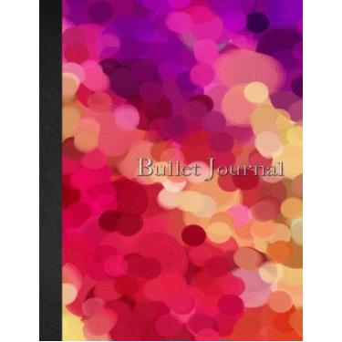 Imagem de Bullet Journal: 8.5 x 11-160 pages - Circles Colorful Geometric Seamless Pattern - Notebook Dotted Grid - soft cover glossy finish - journal, planner, organizer, dot point, sketch, calligraphy