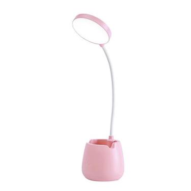 Imagem de Lâmpada LED Recarregável, Luz de Leitura de Mesa Com 3 Temperaturas de Cor Lâmpada Pequena Com Porta USB, Abajur Com Mangueira Universal para Quarto, Sala de Estar, Escritório,