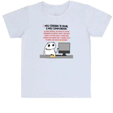 Imagem de Camiseta Infantil Meu cerebro igual ao computador - Alearts, 14