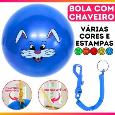 Imagem de Bola De Vínil Pula Pula Com Cordão Mola Bollinha Dente de Leite Unidad