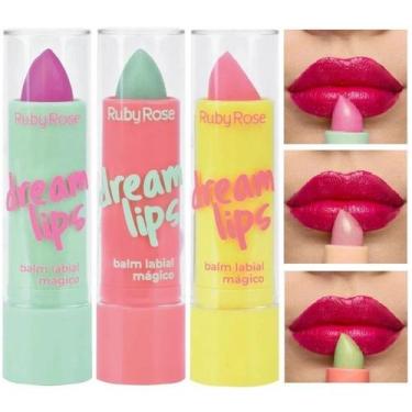 Imagem de Balm Labial Mágico Dream Lips Ruby Rose, Kit 3