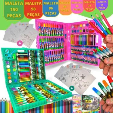 Imagem de Maleta De Pintura Infantil Estojo Para Colorir Com Desenho - - Fun Gam