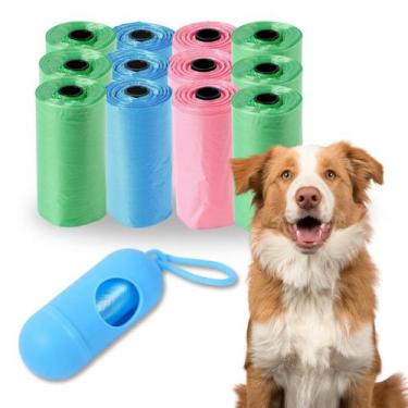 Imagem de Cata Caca Suporte Para Saquinho Fezes Cachorro Pet 12 Rolos Saco Coco 