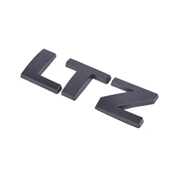 Imagem de Aimoll Substituição para LTZ Emblema de placa de metal com placa de identificação, emblema 2008-2015 Chevrolet Cruze Silverado Yukon Sierra (1 pç preto)