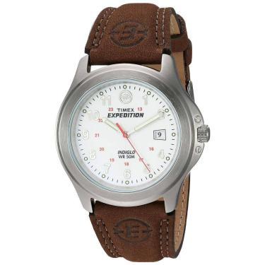 Imagem de Relógio Masculino Analógico Expedition com Pulseira de Couro, Modelo, TIMEX T44381D7, Marrom