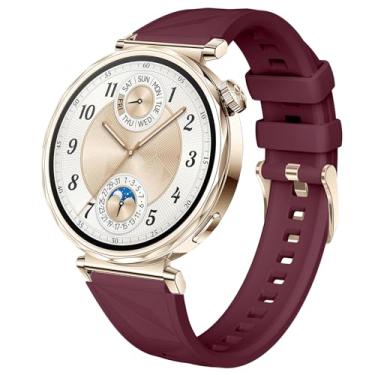 Imagem de DEALELE Pulseiras compatíveis com Huawei Watch GT5 Pro 42 mm / GT5 41 mm / GT4 41 mm/Garmin Venu 3S / Forerunner 265S / Fossil Women's Gen 6, pulseira de substituição de silicone de cristal de gelo