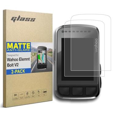 Imagem de INNOSURE [Pacote com 2] Protetor de tela de vidro temperado premium atualizado projetado para Wahoo Elemnt Bolt V2 (2.0) GPS bicicleta computador 2,2 polegadas tela sensível ao toque 9H antirarranhões