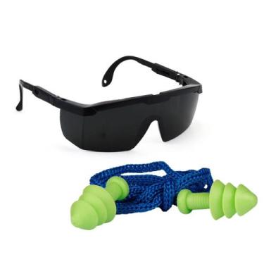 Imagem de Kit Óculos Rio de Janeiro Cinza / Protetor Auricular Quantum Libus - P