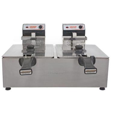 Imagem de Fritadeira Elétrica Frita Mais 2 Cubas 2452 Cotherm Fritadeira 10 Litros Inox 220v