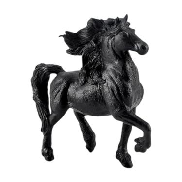Imagem de Wswqop Horse Fatupe Artificial Combatial Centrop Pepile Housewarming Gift Animal Sculpture Table Ornament for Tea Room Bookshelf