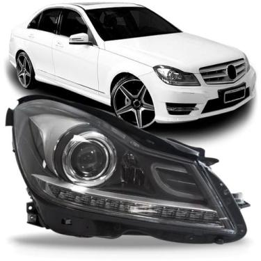 Imagem de Farol C200 2012 2013 2014 Elétrico Com Led Sem Xênon - DEPO, Direito